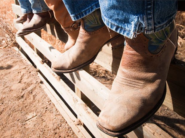 Wearing Roper Cowboy Boots