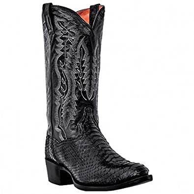 Snakeskin Cowboy Boots - Dan Posts Black Python Snakeskin Boots