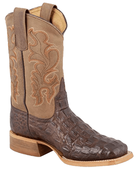 Cowboy Boots Boys - ANDERSON BEAN KIDS CHOCOLATE NILE CROC PRINT KIDS COWBOY BOOTS