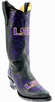 LSU Tigers Women's 13" Embroidered Boots - Black