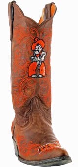 Oklahoma State Cowboys Women's 13" Embroidered Boots - Tan