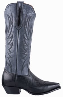 Tony Lama Boots Men - Tony Lama Boot Review - TONY LAMA SIGNATURE SERIES WOMEN'S MONT BLANC MIDNIGHT AND GRANITE BOOTS Side View