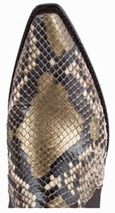 STALLION WOMEN'S GOLD PAINTED PYTHON BOOTS