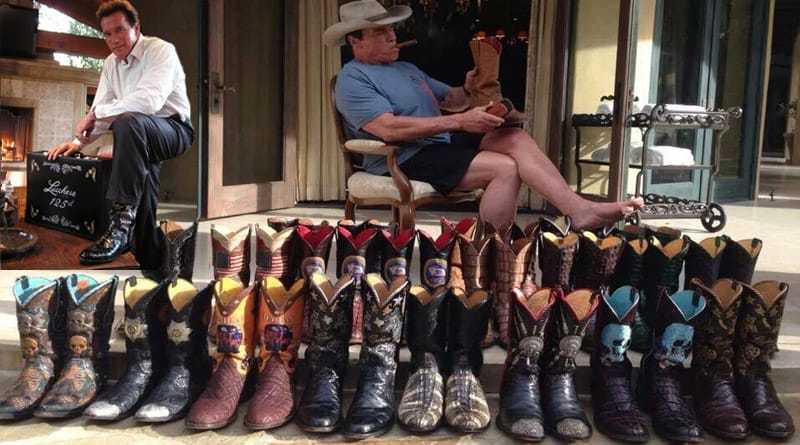 Lucchese Cowboy Boots - Arnold Schwarzenegger Sporting his Lucchese Handmade boot collection