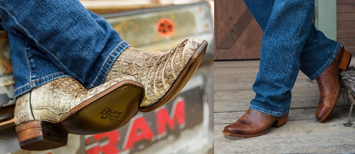 Black Jack Cowboy Boots - Peanut Mad Dog Boots and Caiman Tail
