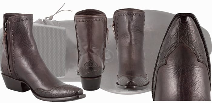 Stallion Boot Sale - Zorro Chocolate Crocodile Ankle Boots