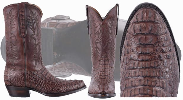Best Men's Cowboy Boots - Black jack Chocolate Caiman Boots