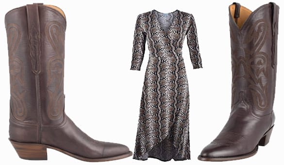 Dresses You Can Wear With Cowboy Boots - LUCCHESE WOMEN'S CHOCOLATE RANCH HAND BOOTS
