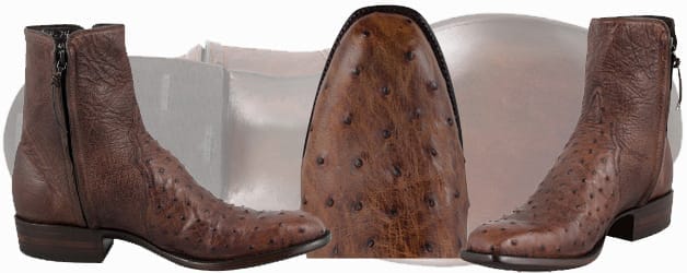 Ostrich Cowboy Boots Men - Stallion Boots Men's Zorro Antique Saddle Full Quill Ostrich Boots