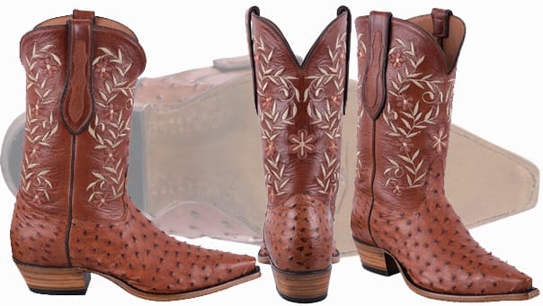 Womens Ostrich Cowboy Boots - Tony Lama Women's Full Quill Brand Ostrich boots