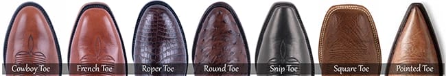 cowboy boot toe types