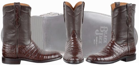 Roper Cowboy Boots For Men - Black Jack Caiman