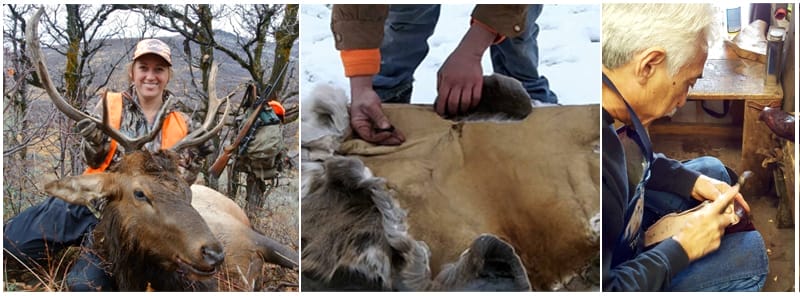 elk hide cowboy boots