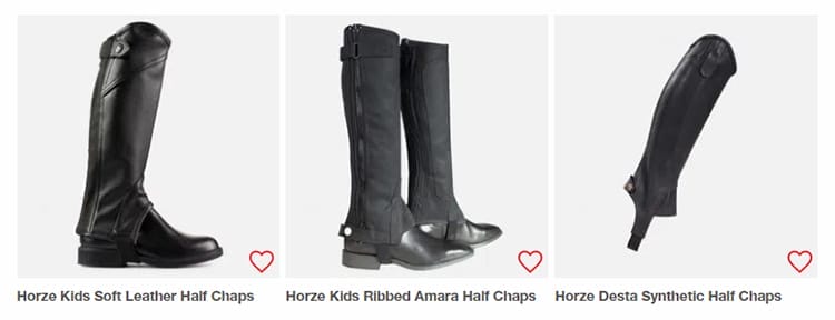 Horze Horseback Riding Half Chaps