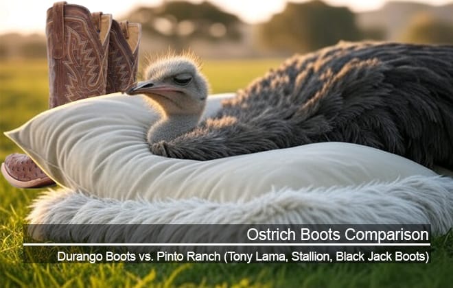 Ostrich Boots Comparison: Durango Vs. Pinto Ranch (Tony Lama, Stallion, Rios Of Mercedes And Other) For Men & Women