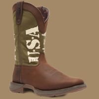 Rebel Army Green Patriotic Cowboy Boots