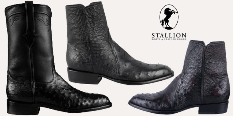 Ostrich boots by Stallion