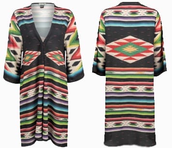 Tasha Polizzi Whitley Serape Fabric Print Duster