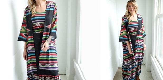 Tasha Polizzi Whitley Serape Fabric Print Duster