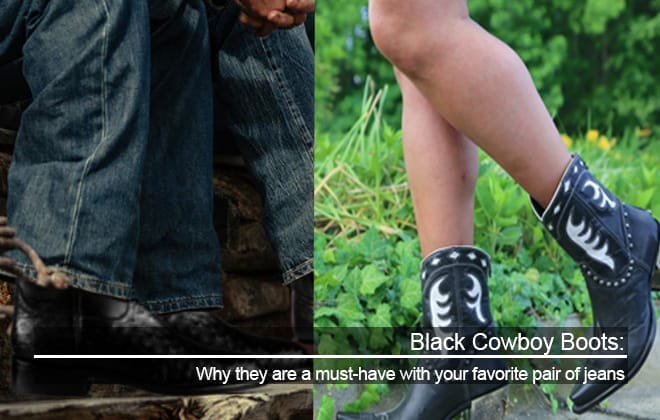 Black Cowboy Boots With Jeans for Men and Women