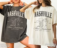 Custom Nashville T-shirt for a Country Western themed party!
